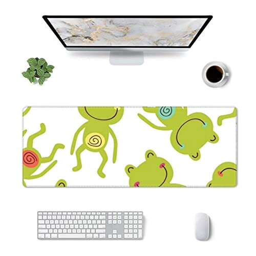Tapis de souris Grenouille de dessin animé. 80 x 30 80x30 cm variant 0 