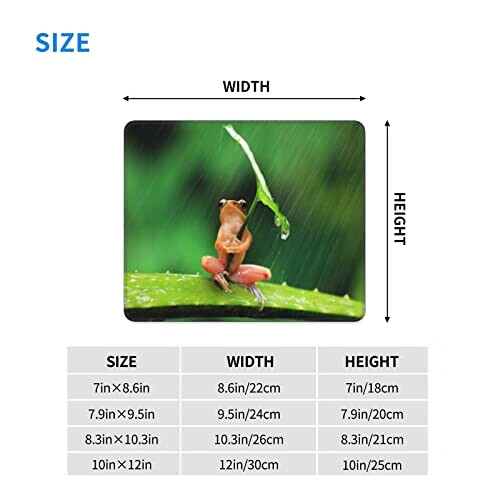 Tapis de souris Grenouille parapluie avec feuille 17.8x21.8 cm variant 0 