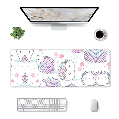 Tapis de souris Hérisson rose 80 x 30 31.5x11.8 cm variant 1 