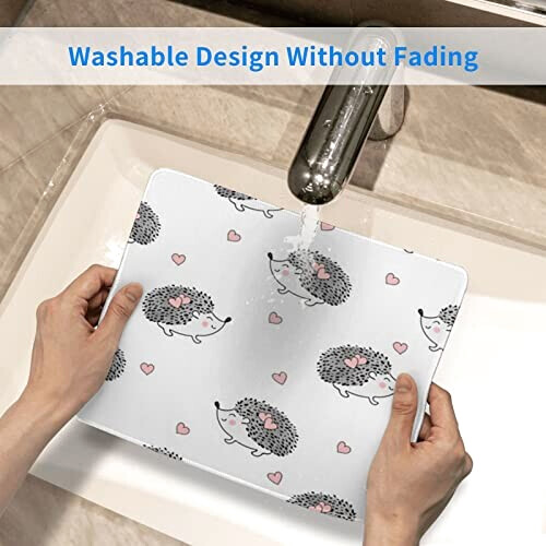 Tapis de souris Hérisson joli cœur en forme de 25.4x30.5 cm variant 4 