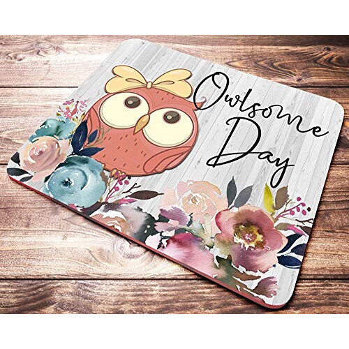 Tapis de souris Hibou 22x18 cm