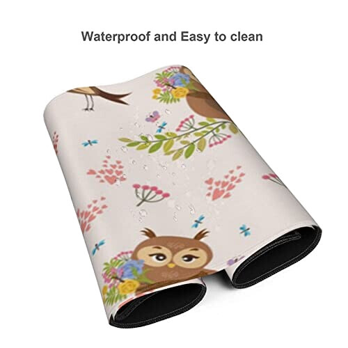 Tapis de souris Hibou motif 90 x 40 90x40 cm variant 3 