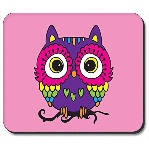 Tapis de souris Hibou rose