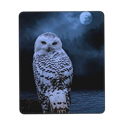 Tapis de souris Hibou noir 25.4x30.5 cm