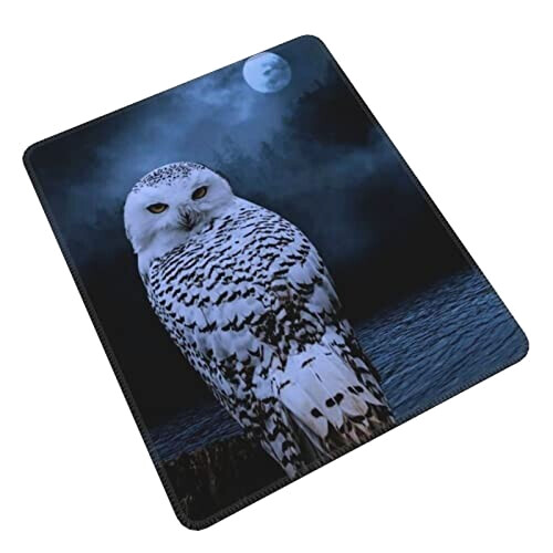 Tapis de souris Hibou noir 25.4x30.5 cm variant 0 