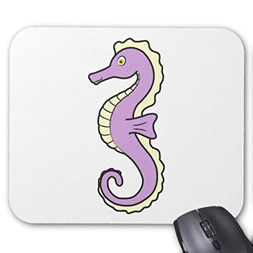 Tapis de souris Hippocampe violet
