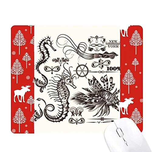 Tapis de souris Hippocampe multicouleur 18x22 cm