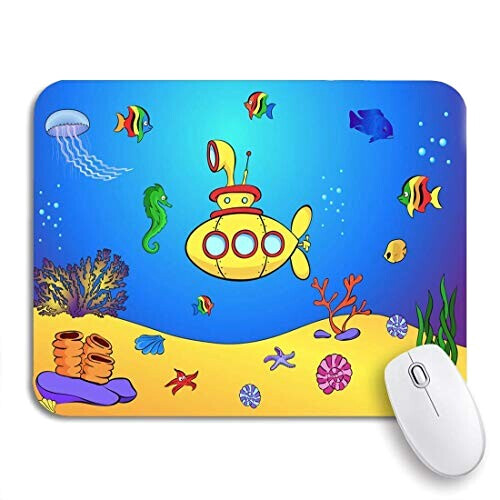 Tapis de souris Hippocampe jaune