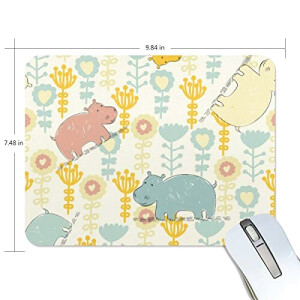 Tapis de souris Hippopotame multicolore 190x250 mm