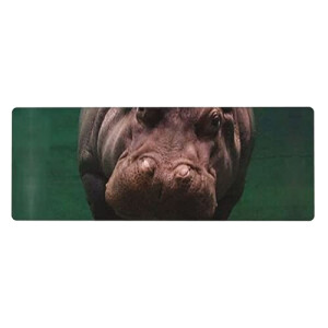 Tapis de souris Hippopotame noir 80 x 30 31.5x11.8 cm