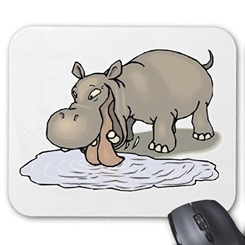 Tapis de souris Hippopotame