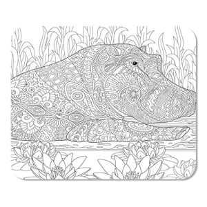 Tapis de souris Hippopotame