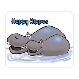 Tapis de souris Hippopotame 25x30 cm