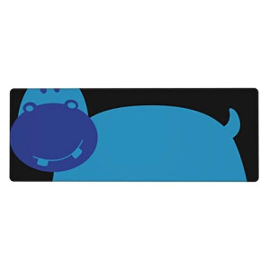 Tapis de souris Hippopotame noir 80 x 30 80x30 cm