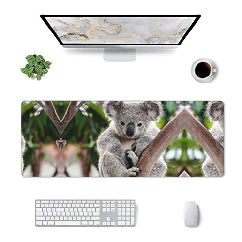 Tapis de souris Koala noir 80 x 30 80x30 cm variant 1 