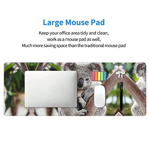 Tapis de souris Koala noir 80 x 30 80x30 cm variant 6 