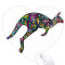 Tapis de souris Kangourou multicouleur 22x20 cm - miniature