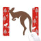 Tapis de souris Kangourou multicouleur 18x22 cm - miniature