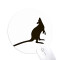 Tapis de souris Kangourou noir 20x20 cm - miniature