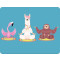 Tapis de souris Lama rose 24x19 cm - miniature