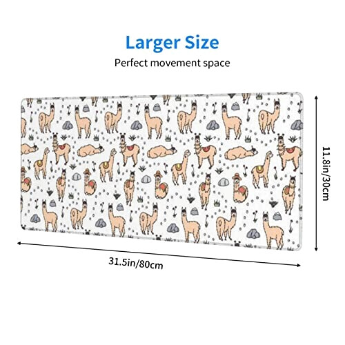 Tapis de souris Lama noir 80 x 30 80x30 cm variant 1 