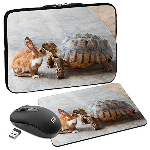 Tapis de souris Lapin et tortue 26x20 cm