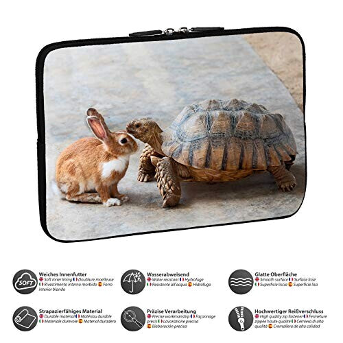 Tapis de souris Lapin et tortue 26x20 cm variant 1 