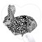 Tapis de souris Lapin multicolore XXL 22x20 cm - miniature