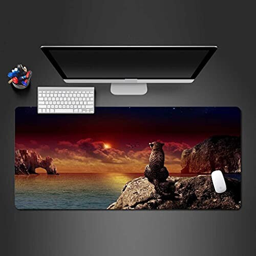 Tapis de souris Léopard XXL 800x300 mm