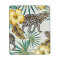 Tapis de souris Léopard et feuilles de palmier 18x22 cm - miniature
