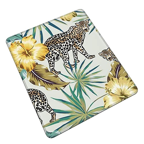 Tapis de souris Léopard et feuilles de palmier 18x22 cm variant 0 