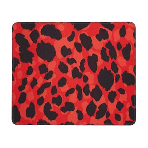 Tapis de souris Léopard motif - rouge 18x22 cm