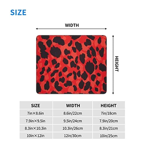 Tapis de souris Léopard motif - rouge 18x22 cm variant 0 
