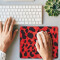 Tapis de souris Léopard motif - rouge 18x22 cm - miniature variant 5