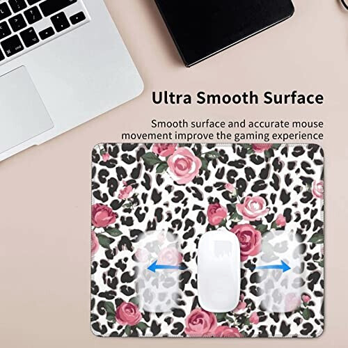 Tapis de souris Léopard motif rose mignon 18x22 cm variant 2 