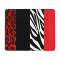 Tapis de souris Léopard animal rouge et zèbre 18x22 cm - miniature