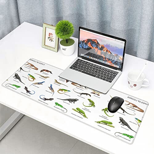 Tapis de souris Lézard noir 80 x 30 80x30 cm variant 7 