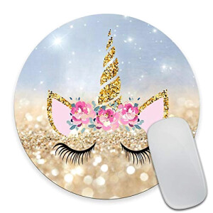 Tapis de souris Licorne multicolore . 200x200 mm