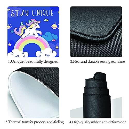 Tapis de souris Licorne couleurées 24x20 cm variant 1 