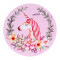 Tapis de souris Licorne rose 20x20 cm - miniature