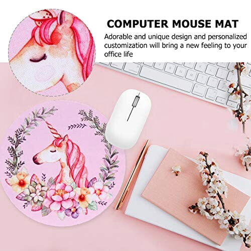 Tapis de souris Licorne rose 20x20 cm variant 3 