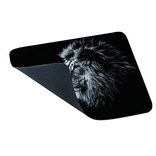 Tapis de souris Lion noir et blanc 200x240 mm variant 2 