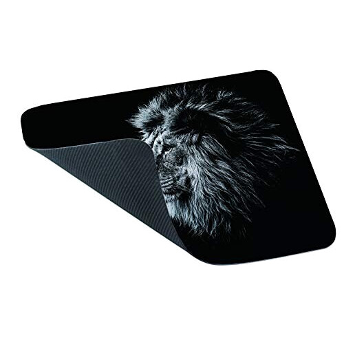 Tapis de souris Lion noir et blanc 200x240 mm variant 3 