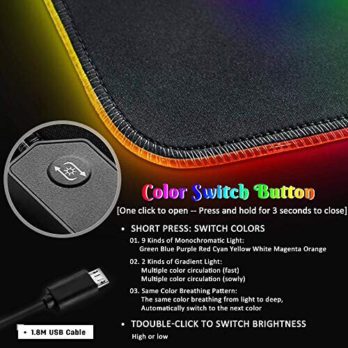Tapis de souris Lion rouge XXL LED 900x400 mm variant 2 
