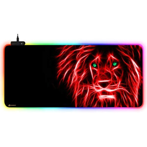 Tapis de souris Lion rouge XXL LED 900x400 mm
