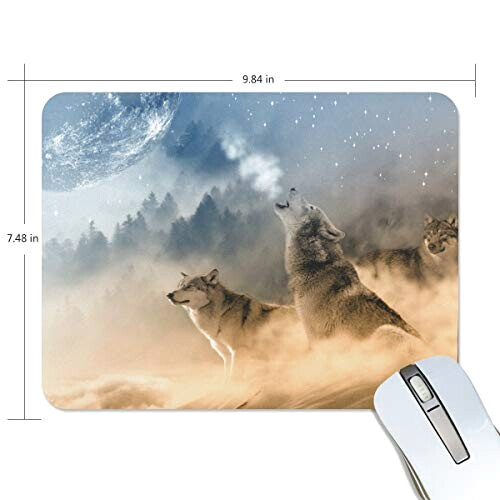 Tapis de souris Loup multicolore 190x250 mm