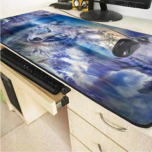 Tapis de souris Loup blanc,noir 400x900 mm variant 0 