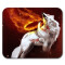 Tapis de souris Loup blanc,gris 220x180 mm - miniature