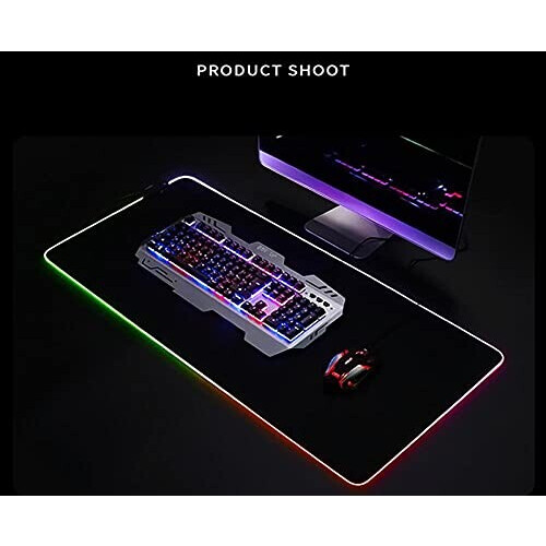 Tapis de souris Loup bleu,violet XXL LED 1000x500 mm variant 2 