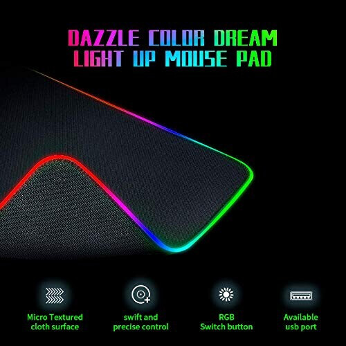 Tapis de souris Loup bleu,violet XXL LED 1000x500 mm variant 3 